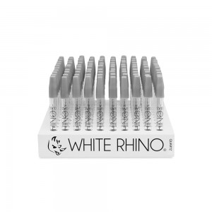 White Rhino Glass Straw - Quartz - (Display of 100)